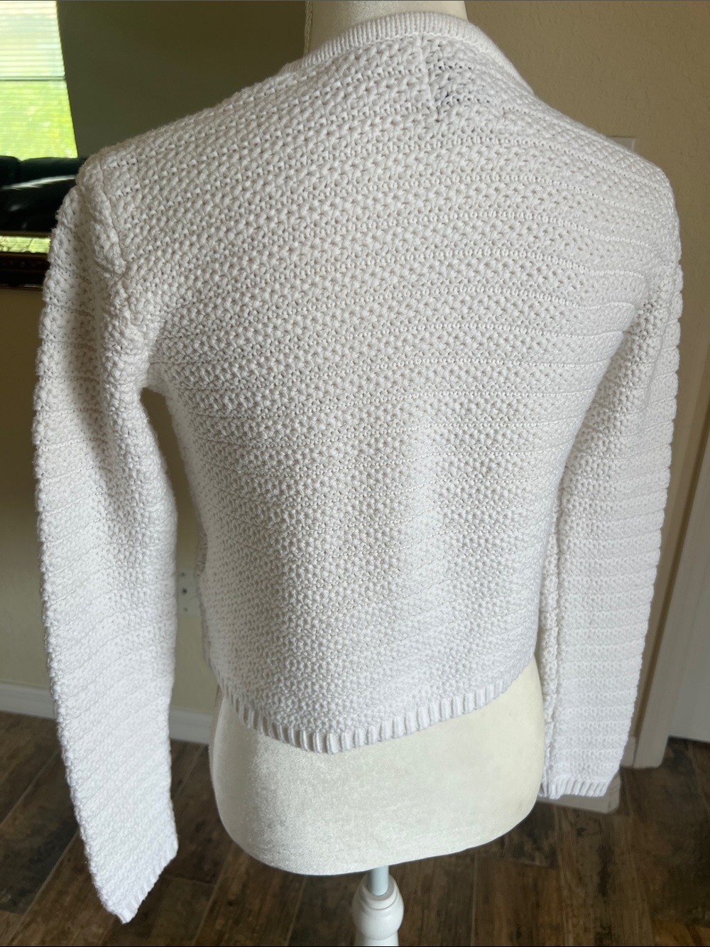 Joie White Textured Knit Button-Front Cardigan - Picture 12 of 17